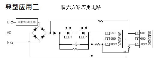 高压线性恒流icSM2082K在LED灯驱动照明方案中可替换CL1570RM9003B(图2)